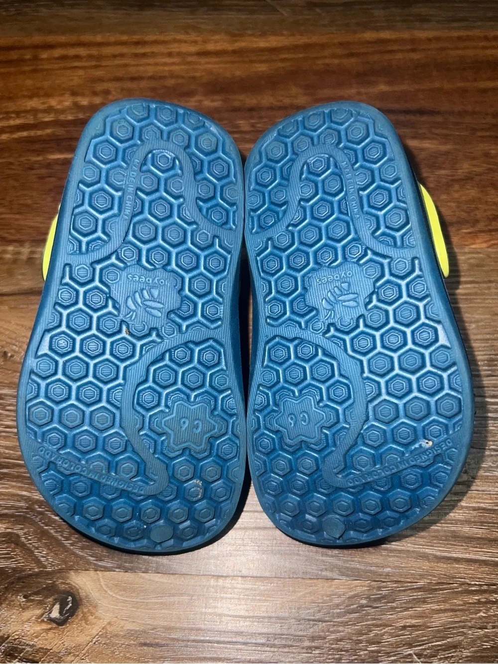 Joybees Boys Varsity Clog Slip On - Midnight Teal/Citrus, Size C6